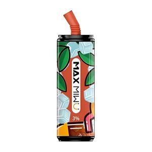 Max Mi wu Cigarros Eletrônicos Descartável de lata de Coca-Cola 3600 Puffs - chá preto com limão